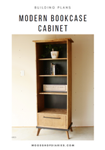 Load image into Gallery viewer, Modern Bookcase Cabinet Plan
