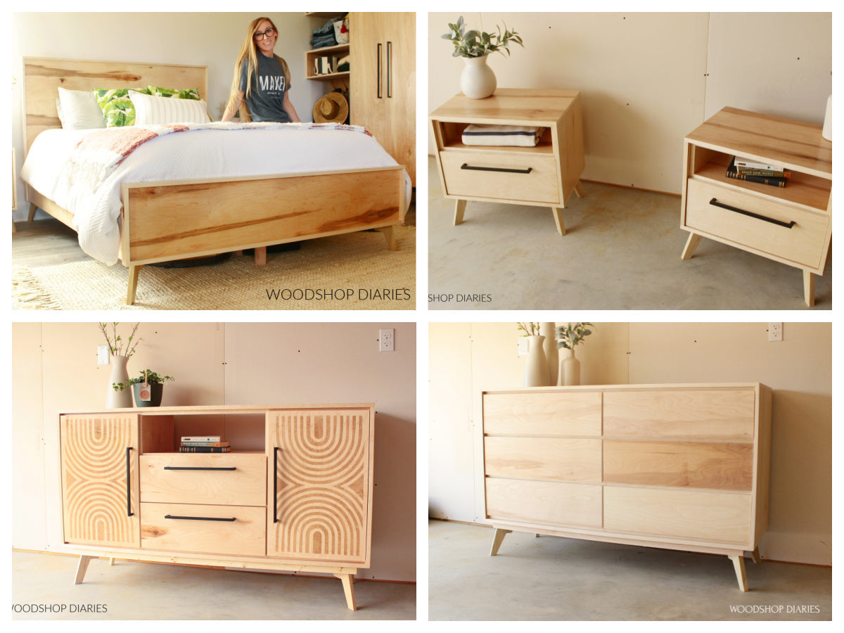Mid Century Modern Bedroom Set BUNDLE – Woodshop Diaries Mid Century Modern Bedroom Set BUNDLE – Woodshop Diaries