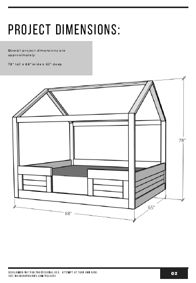 House Bed PDF Plans