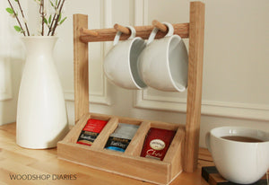 Tea Storage Box with Mug Holder