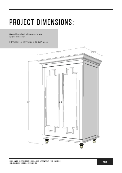 Armoire Cabinet PDF Plans