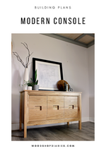 Load image into Gallery viewer, Modern Dresser Console PDF Plans
