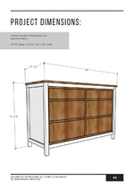 Load image into Gallery viewer, Basic 6 Drawer Dresser Building Plan
