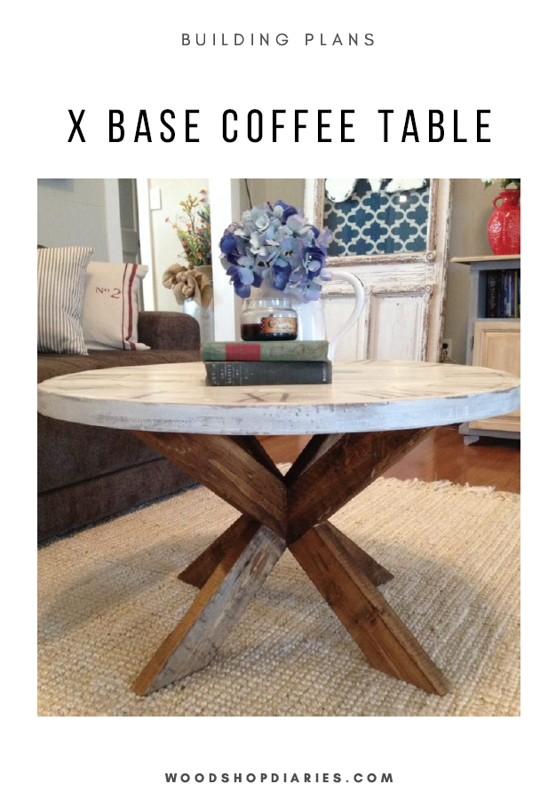 X Base Round Coffee Table PDF Plans