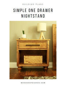 Simple One Drawer Nightstand Plans