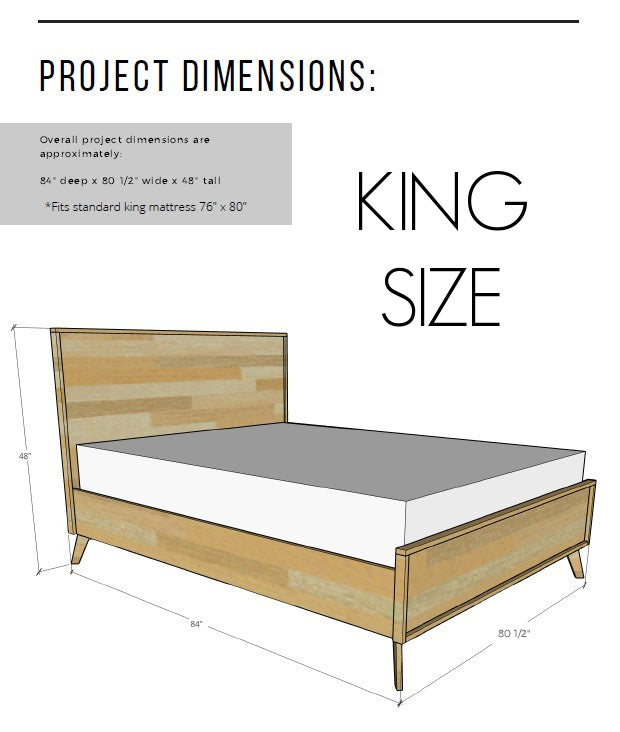 DIY Mid Century Modern Bed Frame