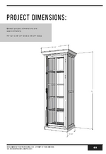Load image into Gallery viewer, Glass Door Linen Cabinet PDF Plans
