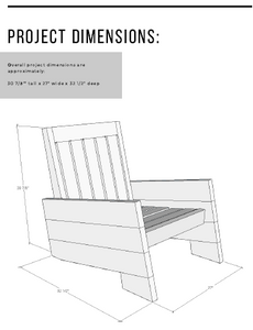 Modern Outdoor Chair PDF Plans
