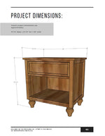 Load image into Gallery viewer, Simple One Drawer Nightstand Plans
