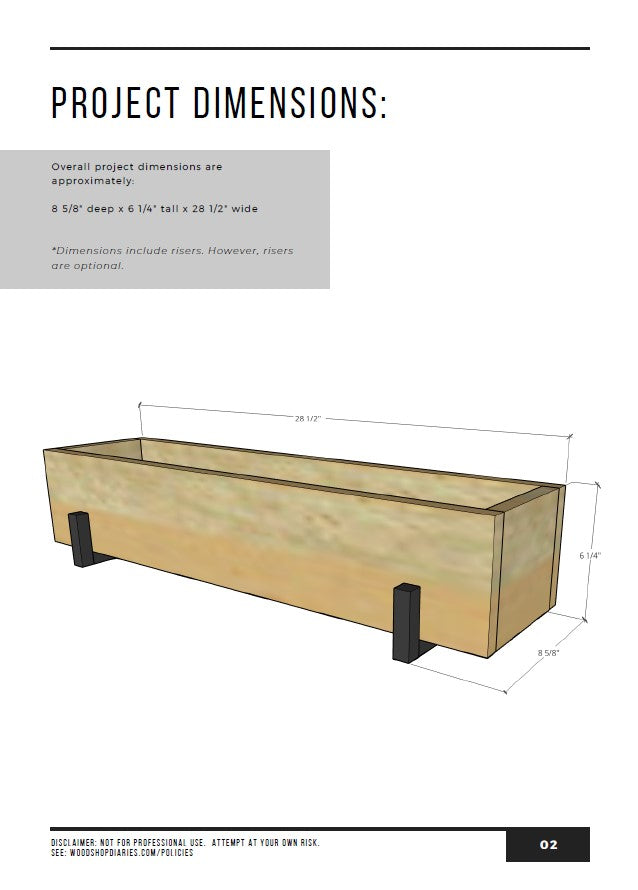 Wooden Centerpiece Box