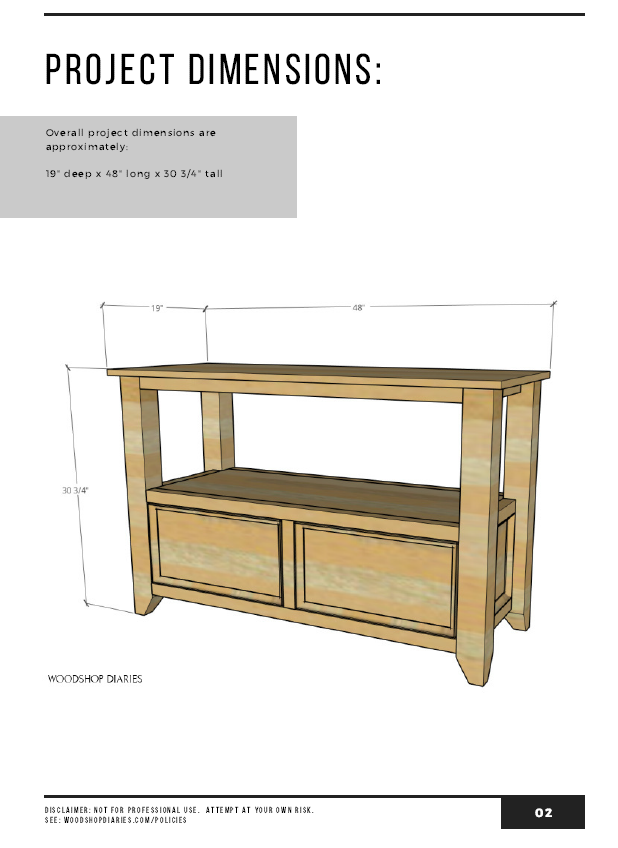 Basic Shelf with Drawers Plan Diaries