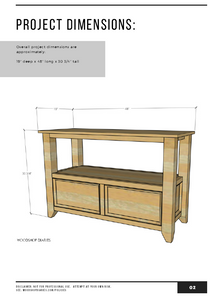 Basic Shelf with Drawers Plan