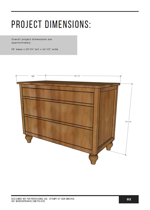 How to Build a Simple 3 Drawer Dresser --BUILDING PLANS!