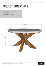 Load image into Gallery viewer, X Base Round Coffee Table PDF Plans
