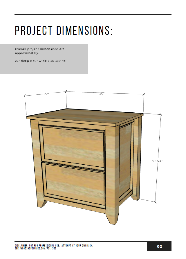 File Storage Design Plan DIY File Cabinet Plan – Woodshop Diaries
