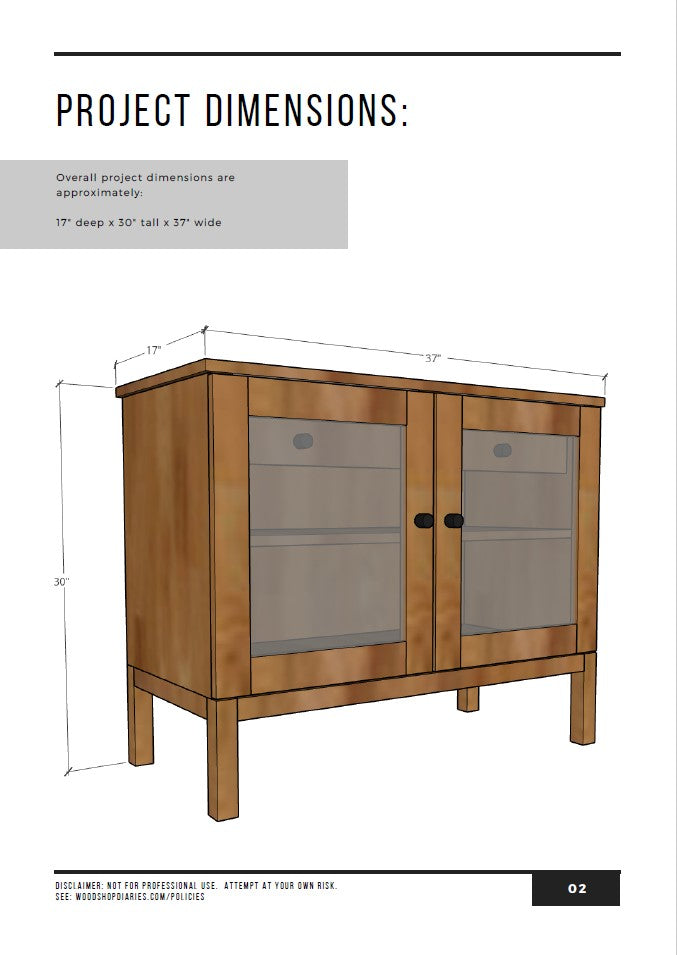 Display Console Cabinet Plans