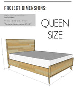 Load image into Gallery viewer, DIY Mid Century Modern Bed Frame
