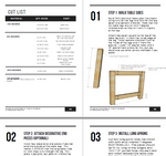 Load image into Gallery viewer, Trestle Table &amp; Bench Building Plans

