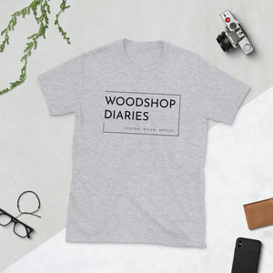 Woodshop Diaries Logo Tee Dark Lettering